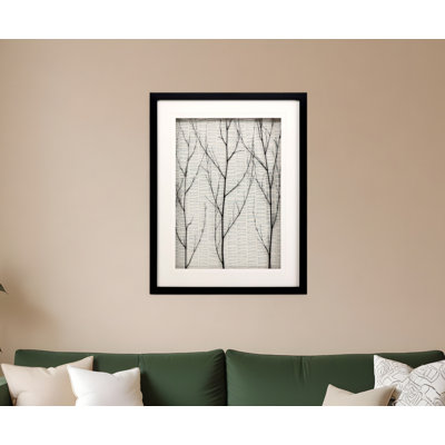 «Silent Tree», art encadré noir, art mural