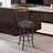 Transitional Swivel Counter or Bar Height Bar Stool with Iron Metal Frame and Faux Leather Seat-1542004609