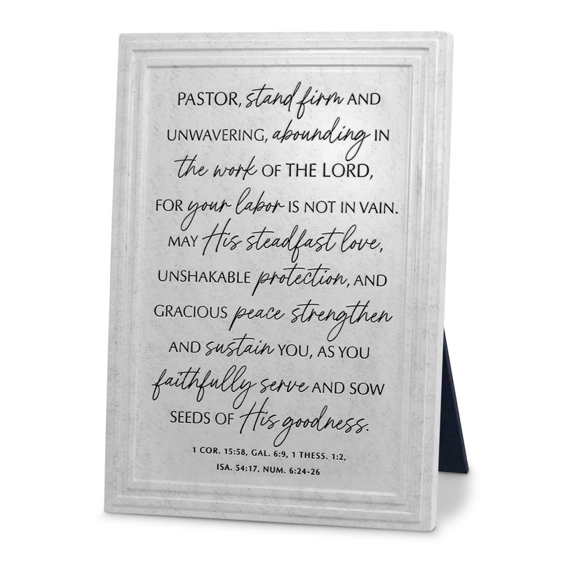 Plaque Tabeltop God Bless Our Pastor