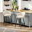 Upholstered Counter Stool With Metal Frame-749940459-749940457