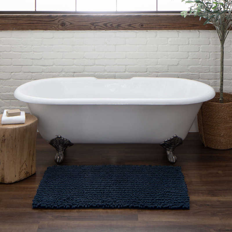 Tapis de bain antidérapant Tamayo, Indigo, L 24 po x L 60 po