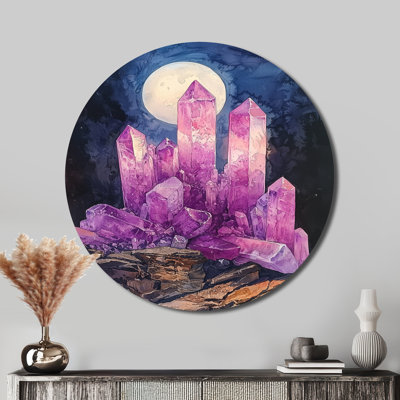 Saito - Traditional Pink Metal Art Print