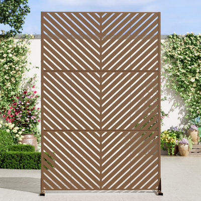 6 ft H x 4 ft W Metal outdoor privacy screens fence