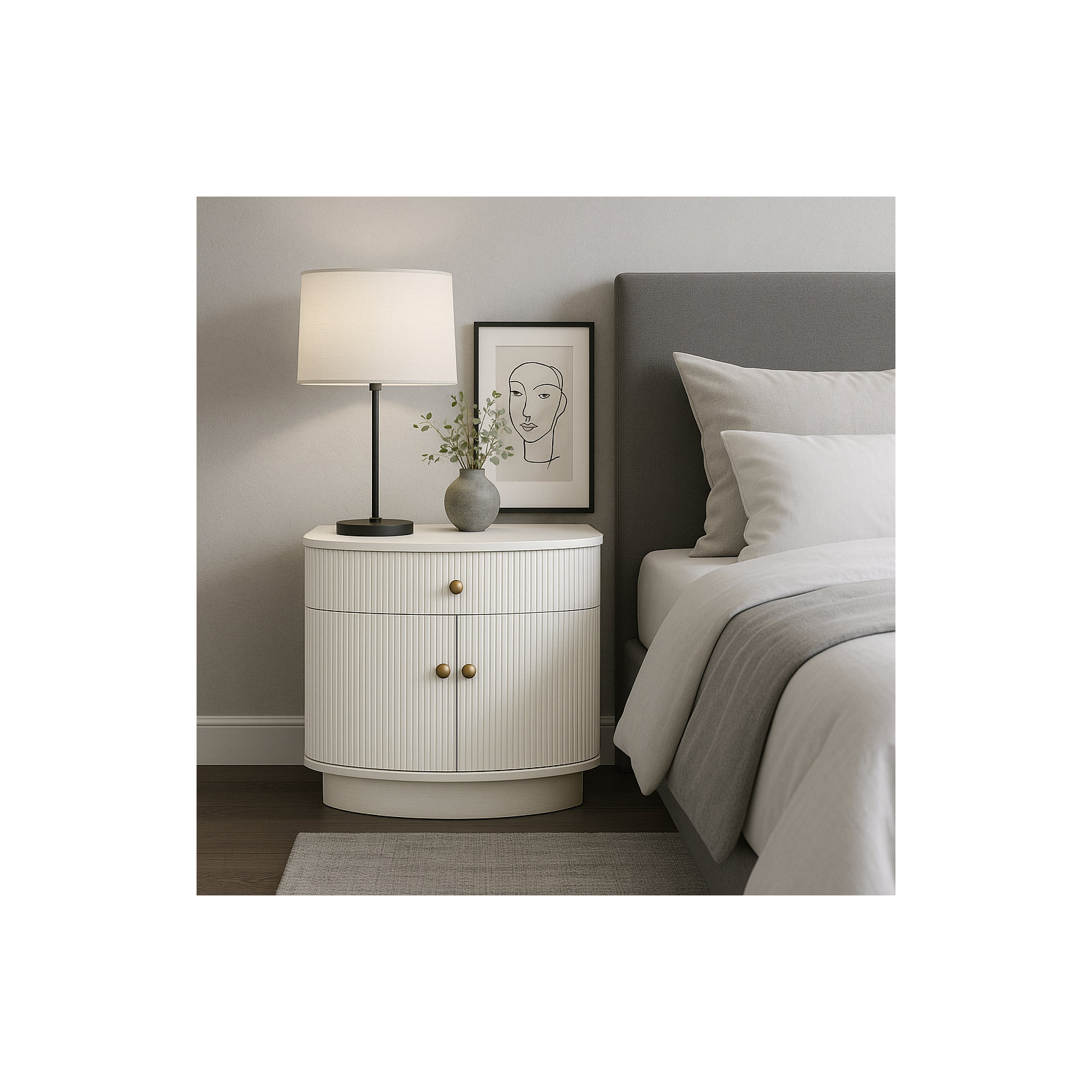 Erinn 1 - Drawer Nightstand, White