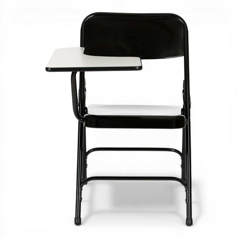 Bernadine Metal Folding Chair with Tablet Arm, Pack of 2