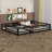 Twin XL Over Queen Bunk Bed,  Metal Bunk Bed With Safety Ladder And Full-Length Guardrails, Bed Frame With Slats Support-1667964371