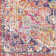 Charleston Power Loom White/Orange/Dark Blue Rug