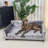 Orthopedic Dog Sofa Bed with Flat Foam, Solid Wood Frame & Washable Cushion Cover-96380727