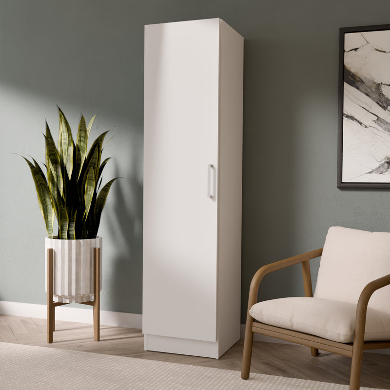 Armoire de rangement haute à 1 porte avec tablettes Balfour - l 14,17 po - blanc