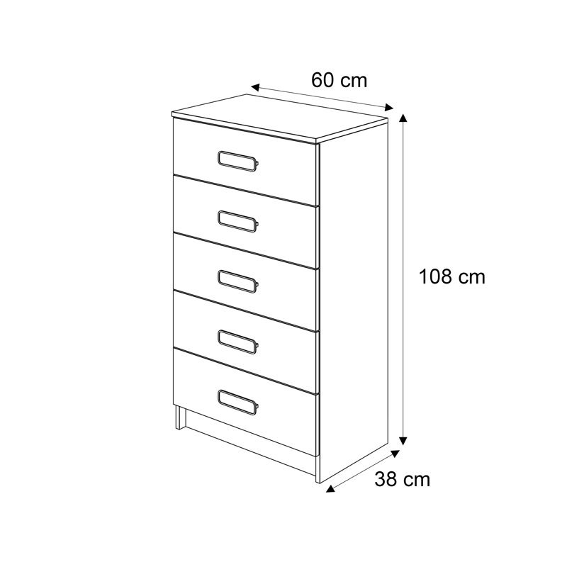 Aleighna 5 - Drawer Rectangle Accent Chest