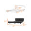 Structure de lit simple Nimmo Wengue noir