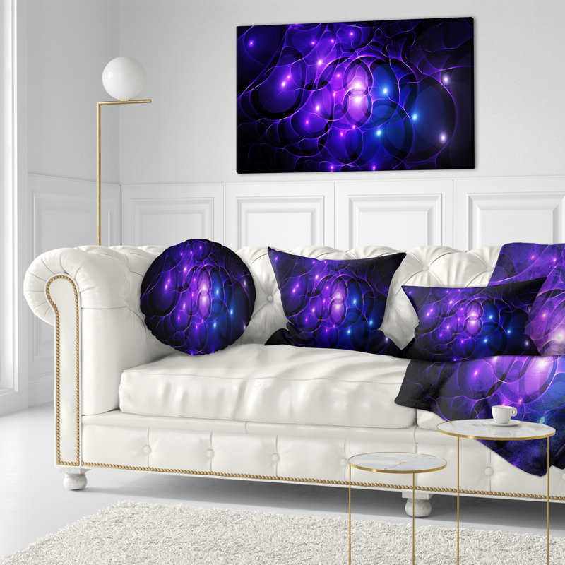  Coussin lombaire abstrait, Bleu