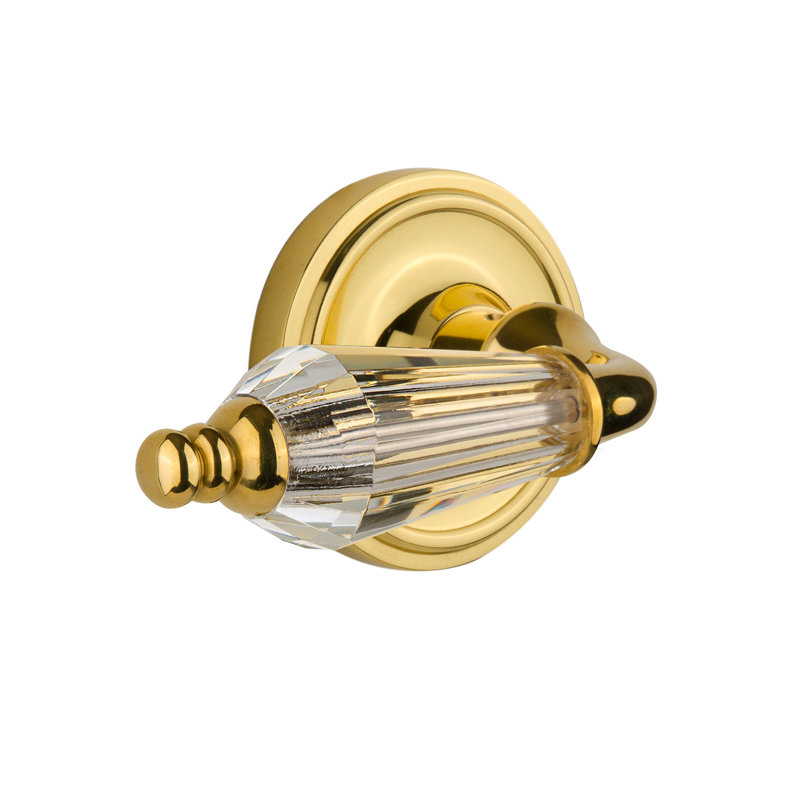 Rosette classique (lit et bain) avec levier pour salon, Laiton poli, 2 3/8 po