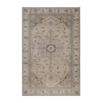 Tapis gris Tabriz lavable à la machine