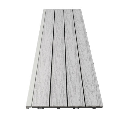 Carreau de terrasse en composite blanc 1 po x 36 po Quick Deck