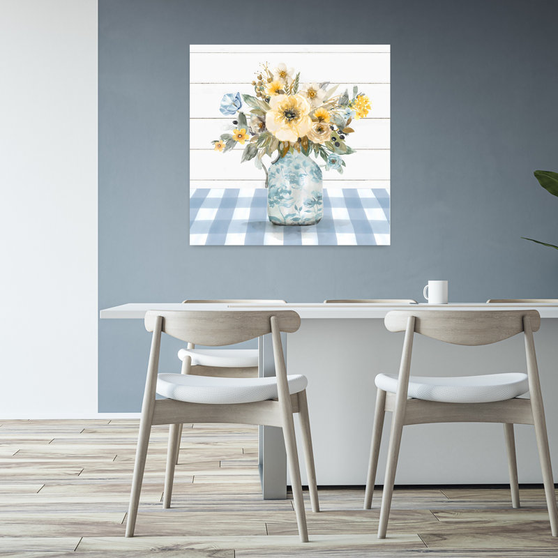 «Summer Bouquet II Delicate Elegant Peaceful Flower», art mural, H 32 po x l 32 po