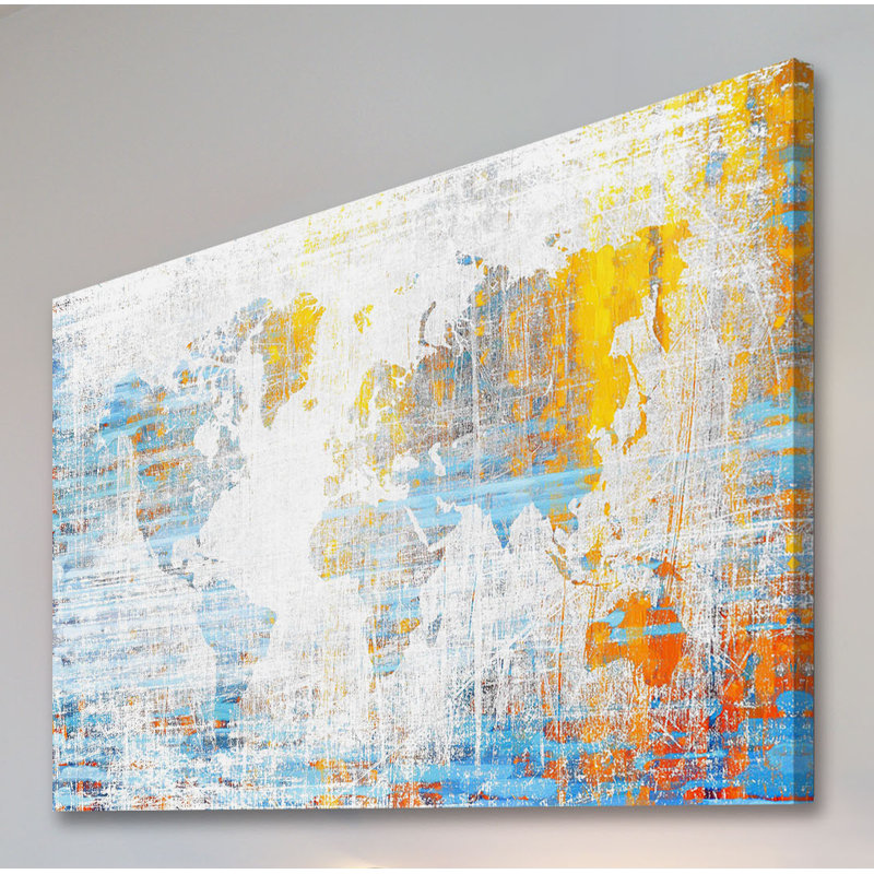 Continental Journey - Wrapped Canvas Painting, 30cm H x 45cm W x 3.81cm D