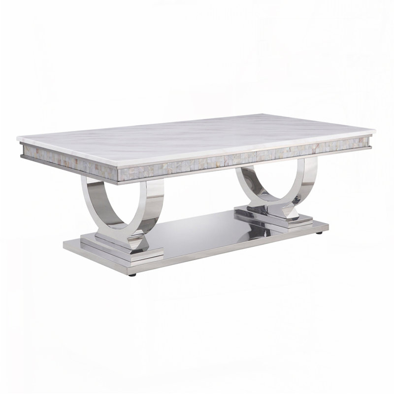Table basse argentée