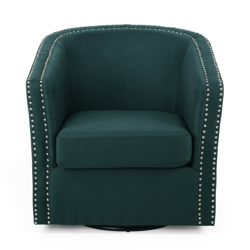 Élégant fauteuil inclinable pivotant avec accoudoirs modernes en tissu et garniture élégante