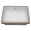 Lavabo de salle de bain rectangulaire encastré en céramique blanc avec trop-plein 20 po x 15,5 po
