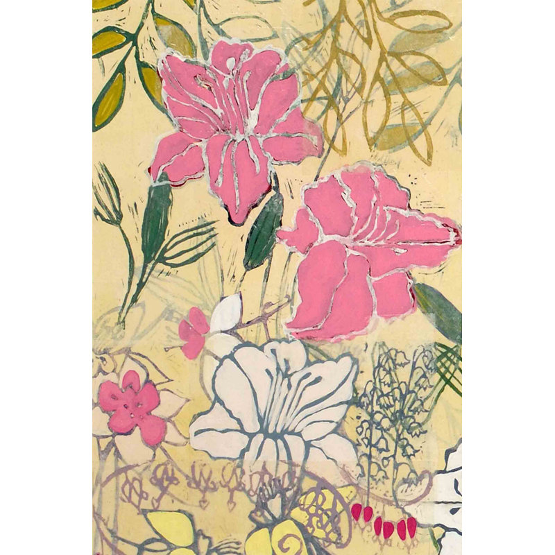 Big Pink Lilies Canvas Art Print in Sustainable Wood Frame
