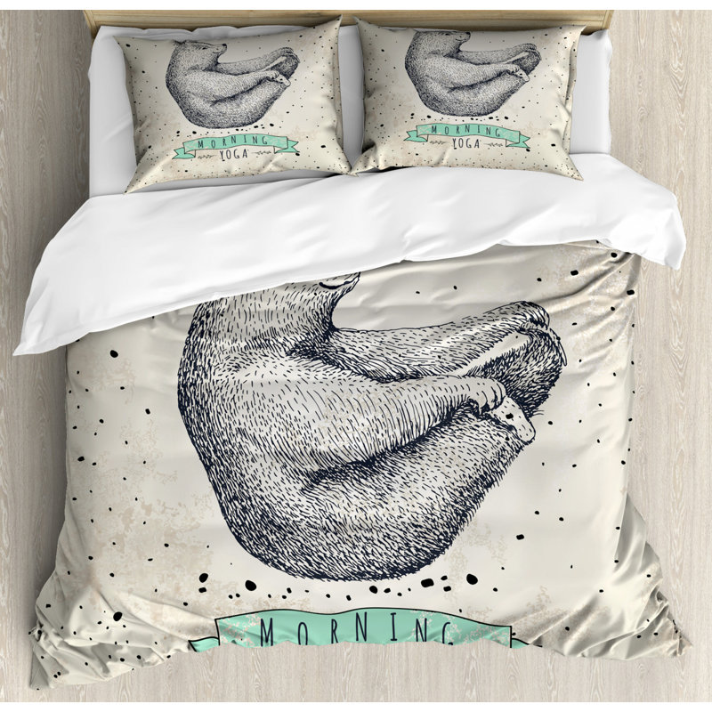 Cottage Americana Polyester Duvet Cover, King Duvet Cover + 2 Shams