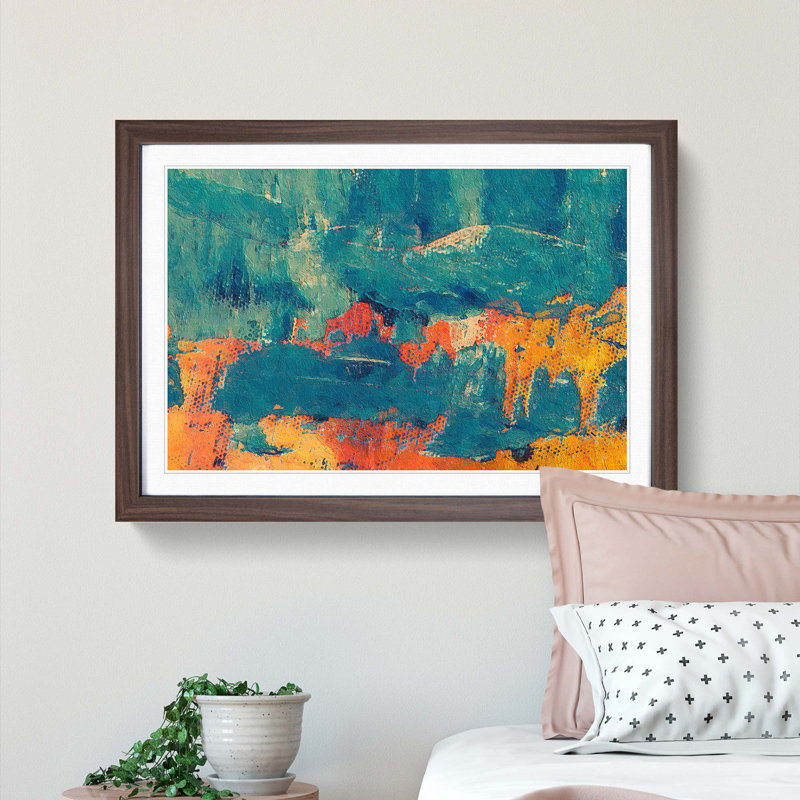 Abstract Vol.430 by S.Johnson - Framed Print, 24cm H x 33cm W x 2cm D, Walnut Framed