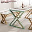 Ensemble de table de salle à manger en métal pour 4 personnes avec bancs - Table de style industriel peu encombrante pour appartement, studio ou petite cuisine