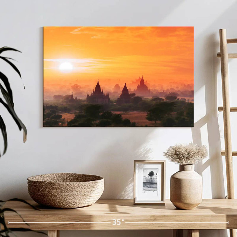 Myanmar Buddhist Temples, 16" H x 24" W