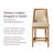 Maven Lane Vienna Swivel Stool with Faux Leather Upholstery-92561092-92561093