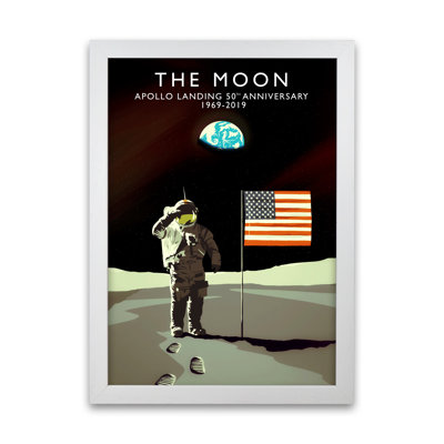 Apollo Moon Landing 50Th Anniversary 1 Piece Single Picture Frame Wall Art