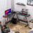 L-Shaped Steel Computer Desk-75020698-75020696