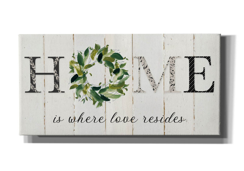 «Love Resides» par Carol Robinson, art mural sur toile, H 12 po x l 24 po x P 0,75 po