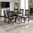 Corien 7-Pc Dining Set With Grey Fabric Seat & Brown Wood, 37.4'' H X 18.7'' W X 20.3'' D