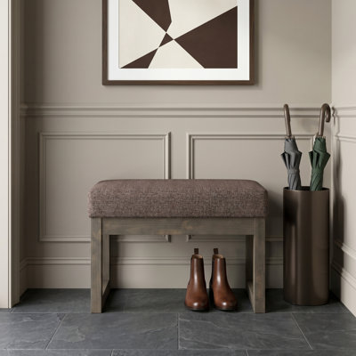 Milltown Upholstered Solid Wood Contemporary Rectangular Ottoman Bench with High-Density Foam