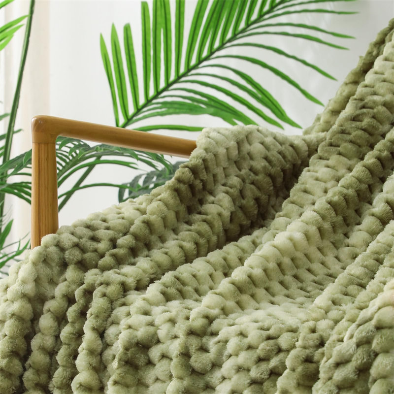 Radom Throw Blanket, Olive Green