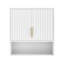 Armoire murale blanche 3 niveaux 2 portes-124753996