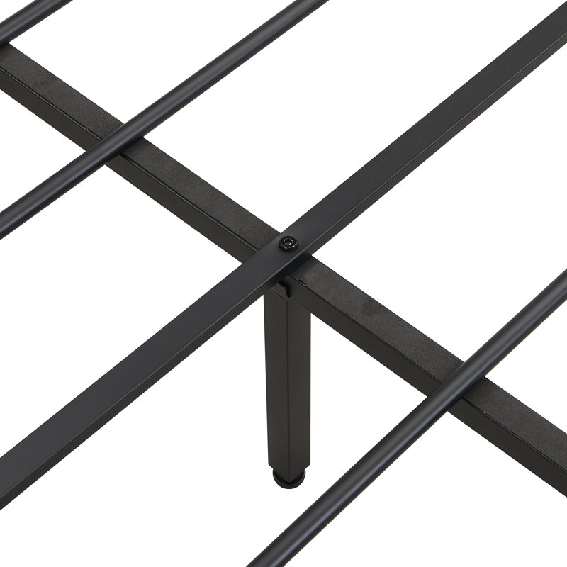 Metal Platform Bed Frame With Upholstery Storage Function Headboard And USB LINER And Footboard , No Box Spring Needed, Large Under Bed Storage, Easy Assemble