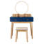 Ensemble coiffeuse avec tabouret et miroir Mukul-670299683