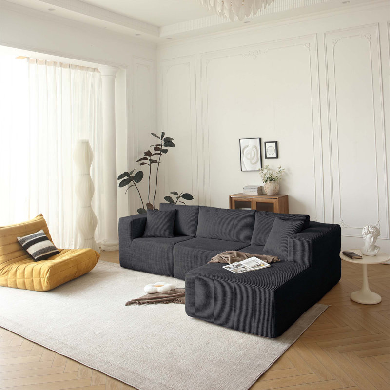 Canapé-lit convertible polyvalent avec accoudoirs repositionnables et coussins moelleux, idéal pour toutes les pièces et divers besoins de vie