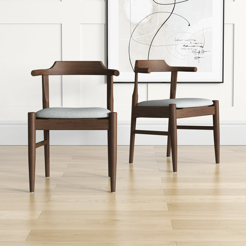 Chaise d'appoint rembourrée en bois massif Wellington