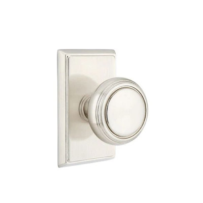 Emtek Passage Interior Mortise Set w/ Rectangular Rosette & Norwich Knob (LH)
