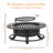 42Inch Wood Burning Fire Pit With Grill And Lid-1577338864