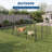 16-Panel Heavy-Duty Metal Dog Playpen with Door – Rust-Resistant Fold-up Pet Fence for Small Medium Dogs, Indoor Outdoor Yard RV Camping (27.7"H x 31.5"W)-135712356-135712355