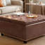 Table basse carrée avec repose-pieds relevable avec grand rangement-1226521691