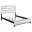 Lit de chambre à coucher moderne et moderne, finition blanche et ornementation en ligne noire avec finition, accent-1512721942