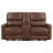 Saddle Brown Upholstered Power Reclining Loveseat