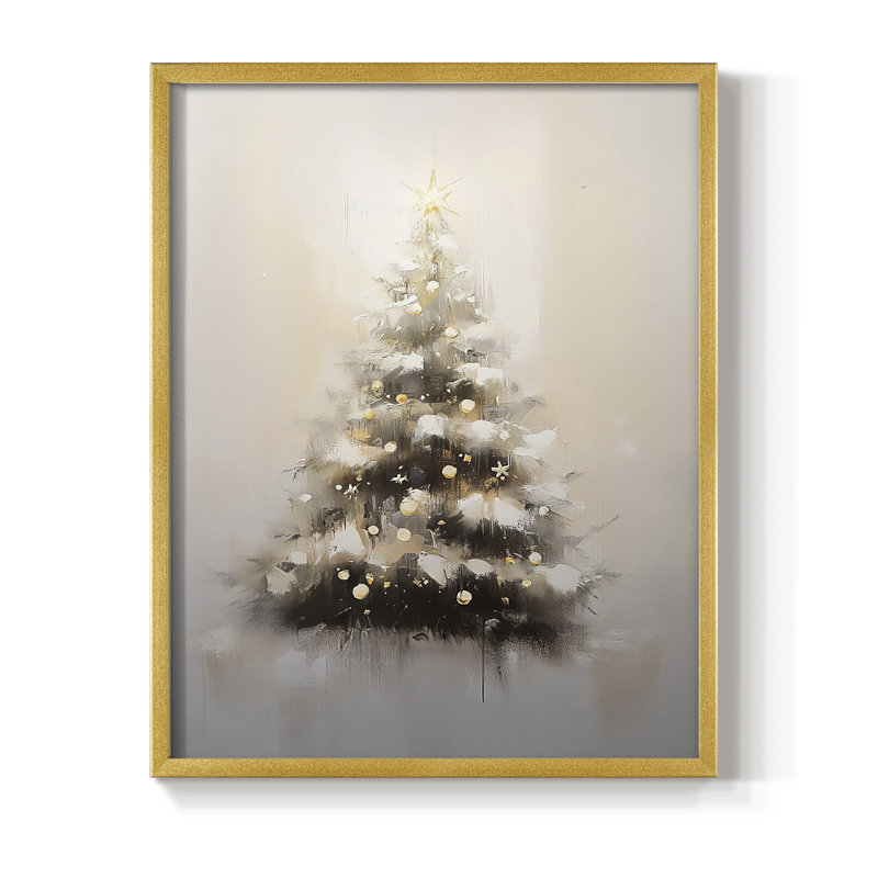 Art des Fêtes de Noël - série 2 - CXVI, reproduction encadrée - bois massif, H 21 po x l 17 po, Doré
