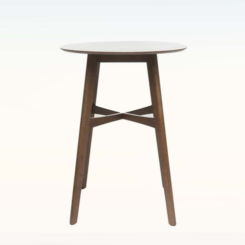 Table de bar Mid-Century, Noyer naturel