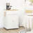 Rolling Kitchen Island Cart, Portable Serving Trolley Table with Drawer, Adjustable Shelf and 2 Towel Racks, Cream White